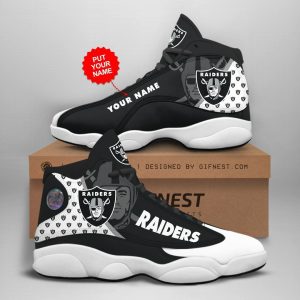 Oakland Raiders 02 Jordan 13 Personalized Shoes Oakland Raiders 02 Customized Name Sneaker