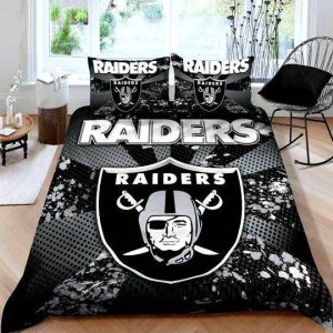 Oakland Raiders Customize Duvet Cover Bedding Set