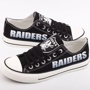 Oakland Raiders NFL Football 3 Gift For Fans Low Top Custom Canvas Shoes