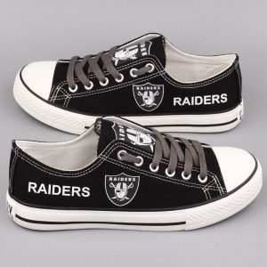 Oakland Raiders NFL Football 5 Gift For Fans Low Top Custom Canvas Shoes