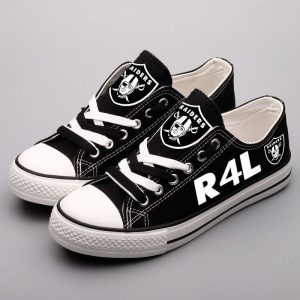 Oakland Raiders NFL Football R4L Gift For Fans Low Top Custom Canvas Shoes