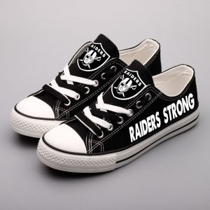 Oakland Raiders NFL Football Raiders Strong Gift For Fans Low Top Custom Canvas Shoes