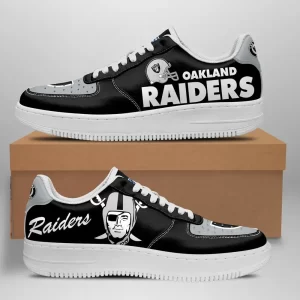 Oakland Raiders Nike Air Force Shoes Unique Football Custom Sneakers