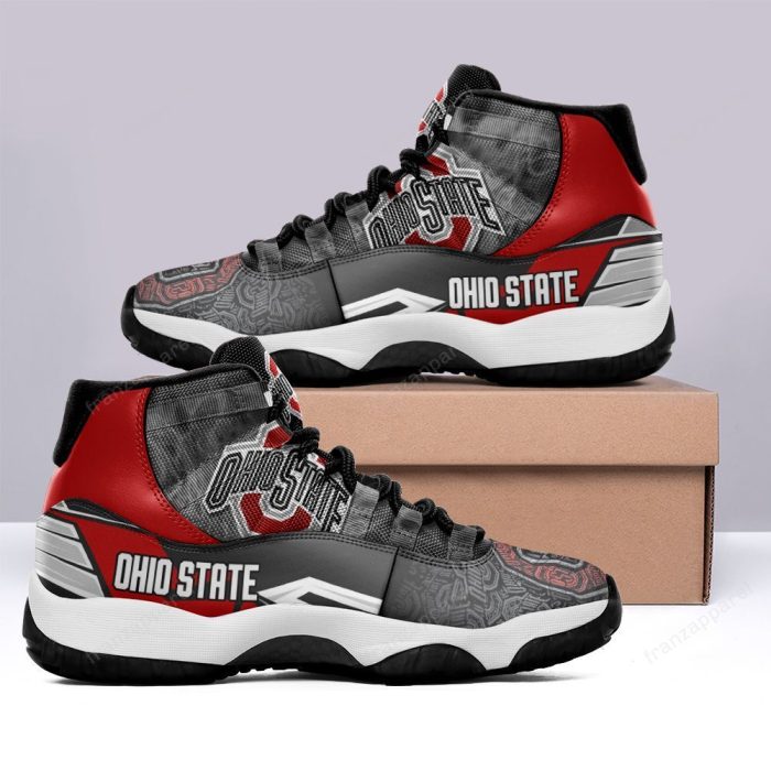 Ohio State Buckeyes Air Jordan 11 Sneakers - High Top Basketball Shoes For Fan