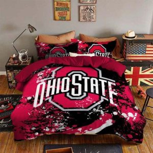 Ohio State Buckeyes Bedding Set - 1 Duvet Cover & 2 Pillow Cases