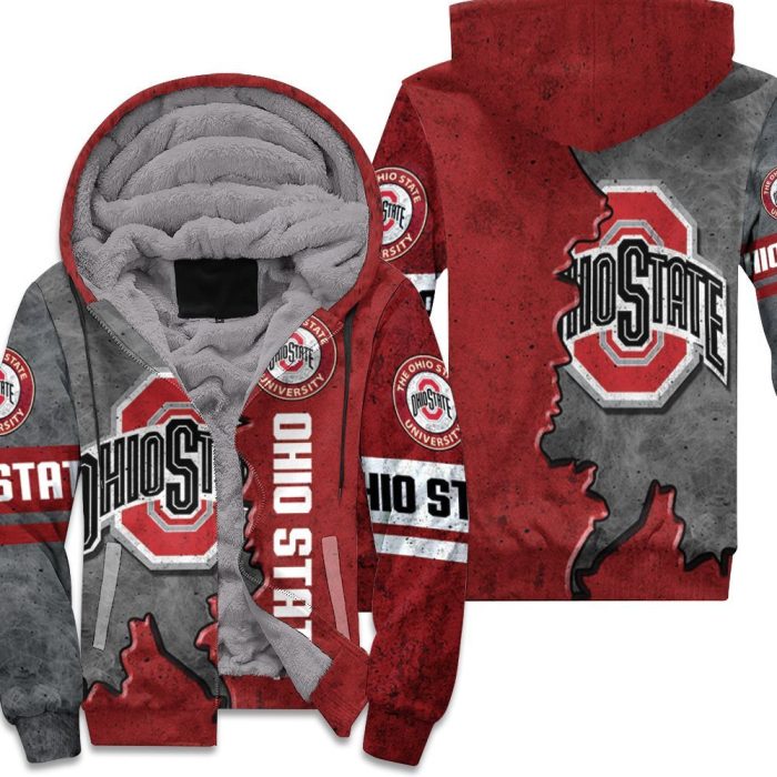 Ohio State Buckeyes Footballs 3D Hoodie Unisex Fleece Hoodie