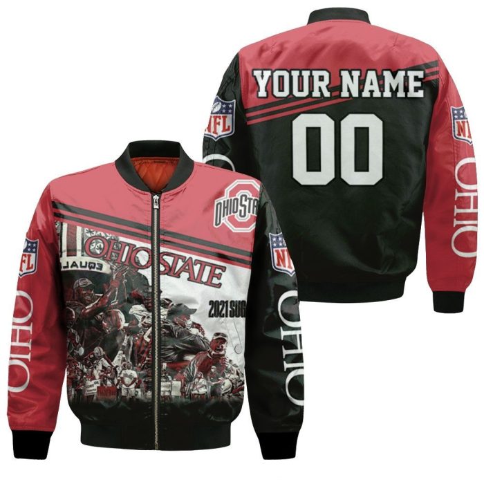 Ohio State University Football Ohio State Buckeyes 2021 Sugar Bowl Trailer Ncaa Champions Personalized Bomber Jacket