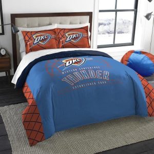 Oklahoma City Thunder Bedding Set- 1 Duvet Cover & 2 Pillow Cases