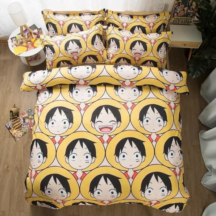 One Piece Monkey D. Luffy #10 Duvet Cover Pillowcase Bedding Set