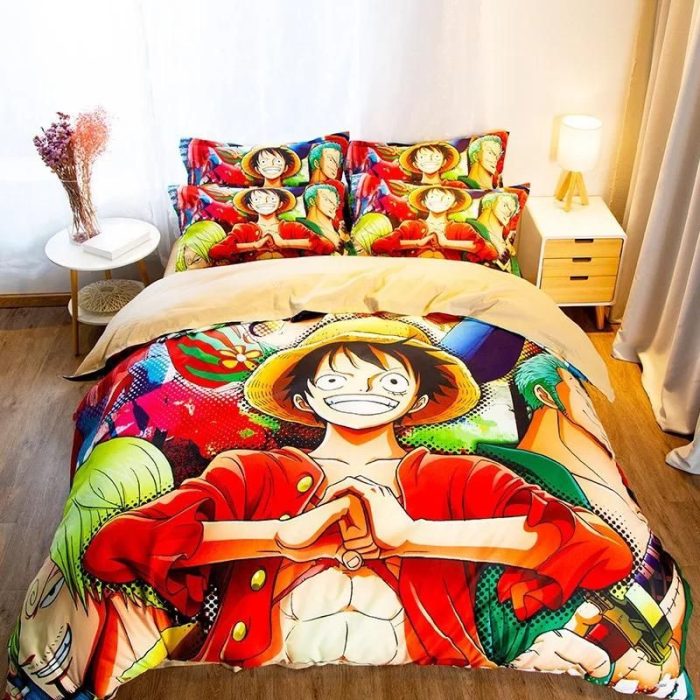 One Piece Monkey D. Luffy #6 Duvet Cover Pillowcase Bedding Set