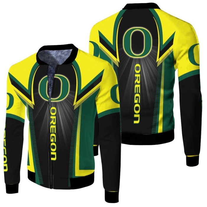 Oregon Ducks Ncaa For Ducks Fan 3D Fleece Bomber Jacket