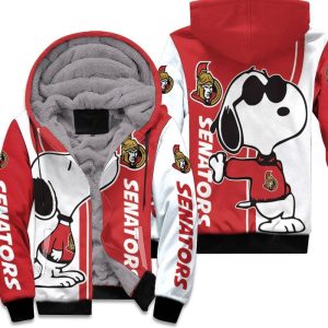 Ottawa Senators Snoopy Lover 3D Printed Unisex Fleece Hoodie