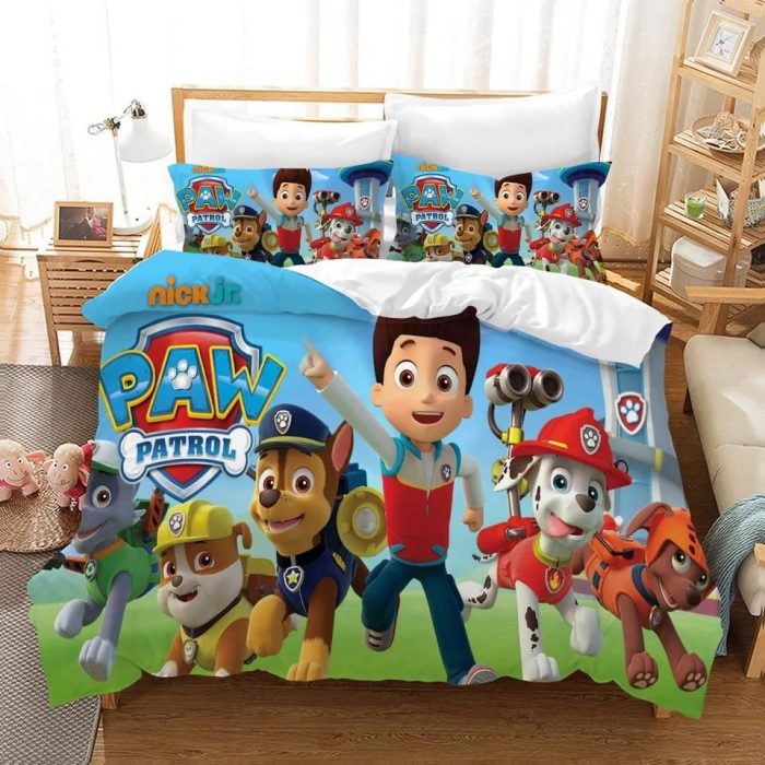 PAW Patrol Marshall #10 Duvet Cover Pillowcase Bedding Set Home Decor