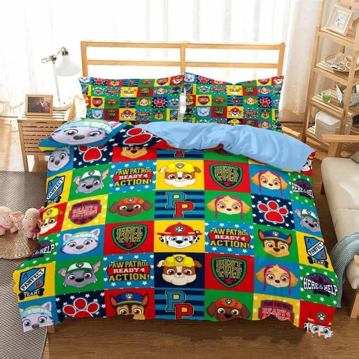 PAW Patrol Marshall #12 Duvet Cover Pillowcase Bedding Set Home Decor