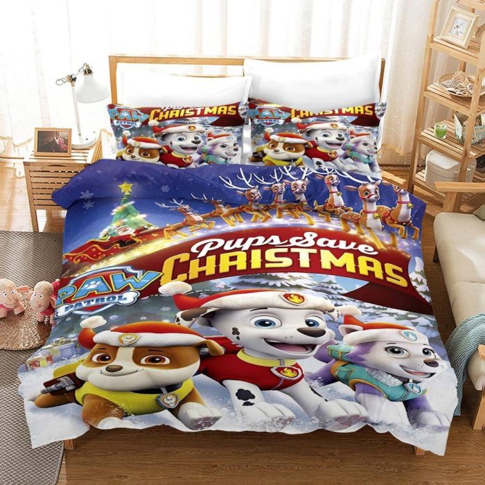 PAW Patrol Marshall #23 Duvet Cover Pillowcase Bedding Set Home Decor