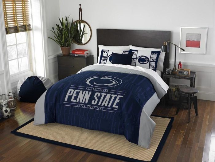 Penn State Nittany Lions Bedding Set - 1 Duvet Cover & 2 Pillow Cases