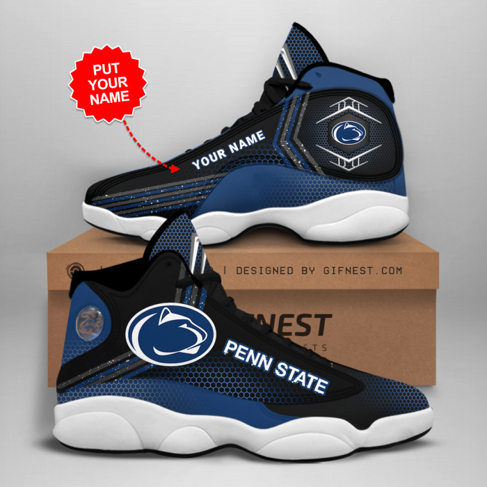 Penn State Nittany Lions Men'S Jordan 13 Custom Name Personalized Shoes