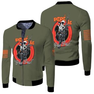 Pepe Le Pew Pew Pew For Lovers 3D Fleece Bomber Jacket