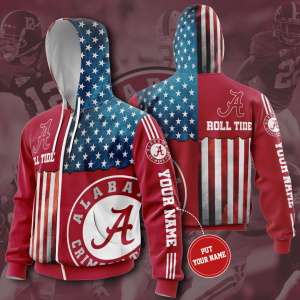 Personalized Alabama Crimson Tide Zip-Up Hoodie For Fans