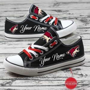 Personalized Arizona Coyotes NHL Hockey Gift For Fans Low Top Custom Canvas Shoes