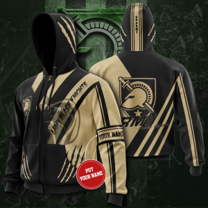 Personalized Army Black Knights Zip-Up Hoodie For Fans