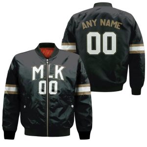 Personalized Atlanta Hawks 00 City Edition Mlk Tribute Black Inspired Style Bomber Jacket