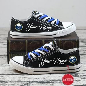Personalized Buffalo Sabres NHL Hockey 1 Gift For Fans Low Top Custom Canvas Shoes
