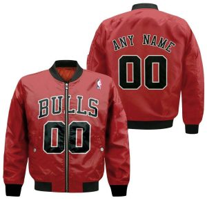 Personalized Chicago Bulls Any Name 00 2021 Red Team Inspired Style Bomber Jacket