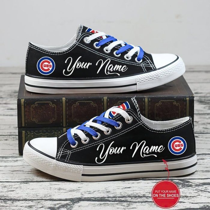 Personalized Chicago Cubs MLB Baseball Gift For Fans Low Top Custom Canvas Shoes