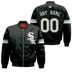 Personalized Chicago White Sox 00 Any Name 2020 MLB Black Inspired Style Bomber Jacket