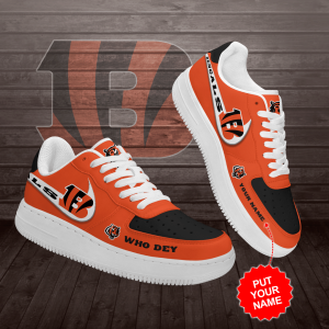 Alternative view of Personalized Cincinnati Bengals Air Force Sneaker Custom For Fan AF1116