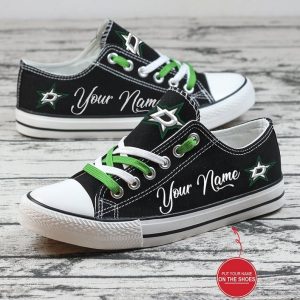 Personalized Dallas Stars NHL Hockey Gift For Fans Low Top Custom Canvas Shoes