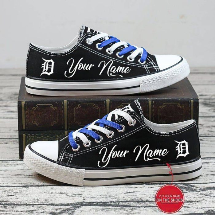 Personalized Detroit Tigers MLB Baseball Gift For Fans Low Top Custom Canvas Shoes