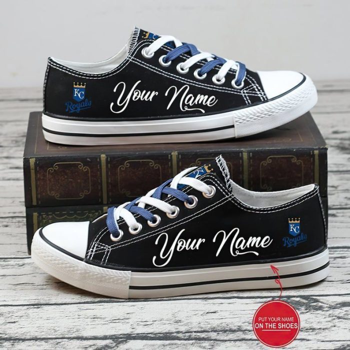 Personalized Kansas City Royals MLB Baseball Gift For Fans Low Top Custom Canvas Shoes