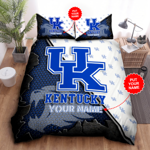 Personalized Kentucky Wildcats Duvet Cover Pillowcase Bedding Set