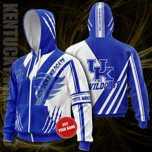 Personalized Kentucky Wildcats Zip-Up Hoodie For Fans