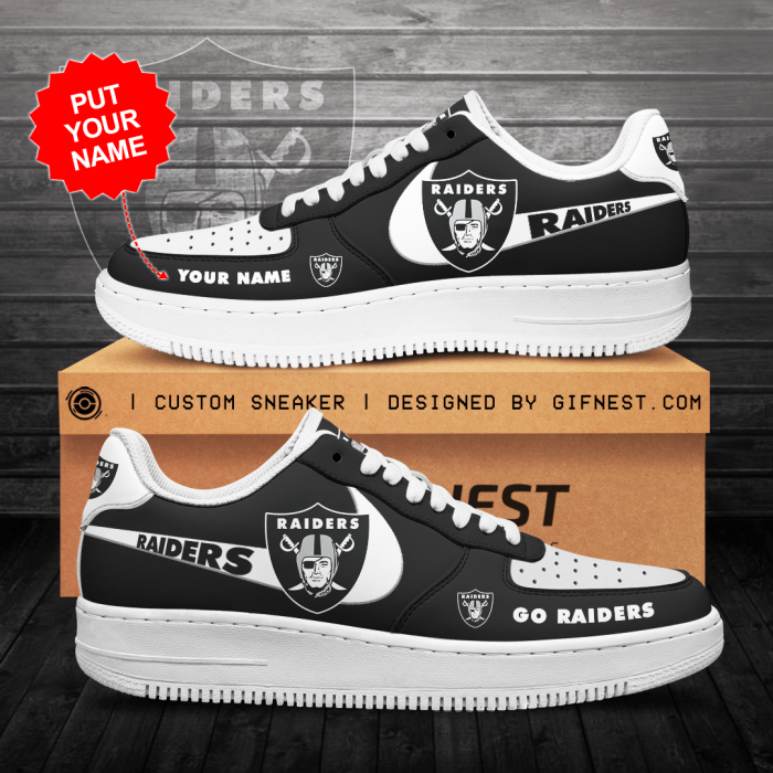 Personalized Las Vegas Raiders Air Force Sneaker Custom For Fan