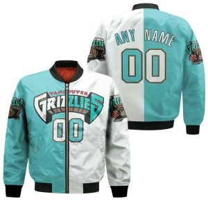 Personalized Memphis Grizzlies Any Name 2020 City Edition Split White Teal Inspired Bomber Jacket