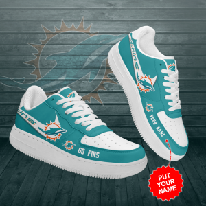 Alternative view of Personalized Miami Dolphins Air Force Sneaker Custom For Fan AF1152
