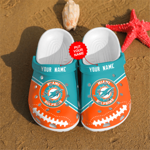 Personalized Miami Dolphins Custom Clogs