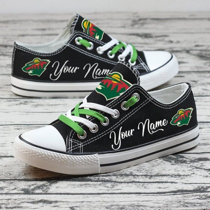 Personalized Minnesota Wild NHL Hockey Gift For Fans Low Top Custom Canvas Shoes