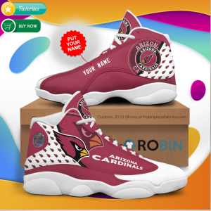 Personalized Name Arizona Cardinals Jordan 13 Sneakers - Custom JD13 Shoes