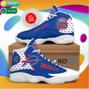 Personalized Name Buffalo Bills Football Jordan 13 Sneakers - Custom JD13 Shoes
