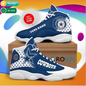 Personalized Name Dallas Cowboys Football Jordan 13 Sneakers - Custom JD13 Shoes