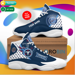 Personalized Name Tennessee Titans Jordan 13 Sneakers - Custom JD13 Shoes