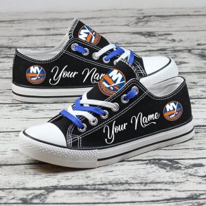 Personalized New York Islanders NFL Hockey Gift For Fans Low Top Custom Canvas Shoes