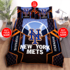 Personalized New York Mets Duvet Cover Pillowcase Bedding Set