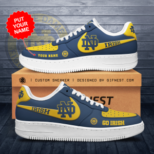 Personalized Notre Dame Fighting Irish Air Force Sneaker Custom For Fan