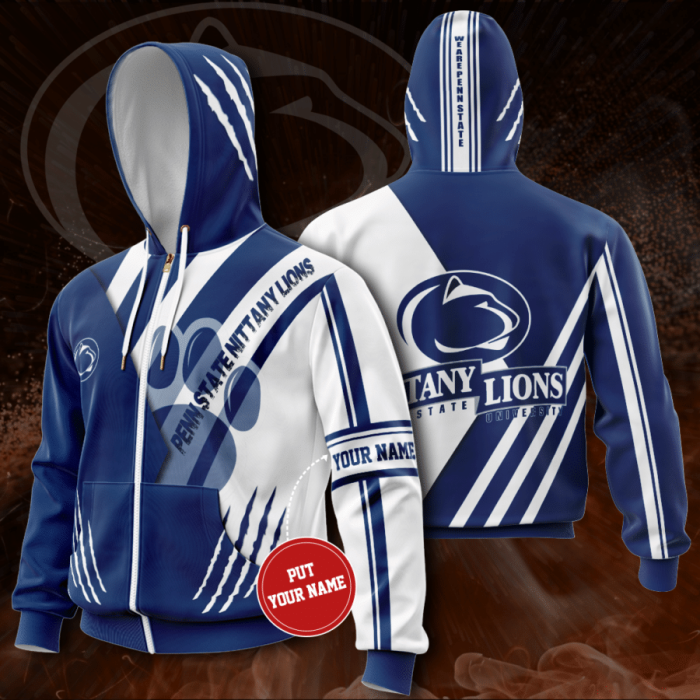 Personalized Penn State Nittany Lions Zip-Up Hoodie For Fans