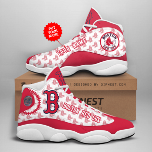 Personalized Shoes Boston Red Sox Jordan 13 Custom Name